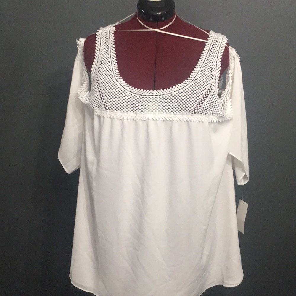 Gibson & Latimer Off the Shoulder Blouse Plus Size